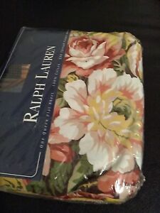 Vintage Ralph Lauren BROOKE Floral Cotton Yellow Queen Flat Sheet