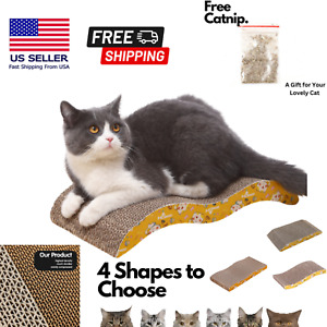 Cat Scratcher Pad Cat Scratching Board w/ Catnip Reversible Corrugated Durable