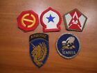 Lot Of Five Vintage United States Military Patches 13TH Airborne, Seabees & More