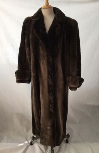 Sydney's Furs Genuine Sheared Beaver Women's Full Length Coat Size Small