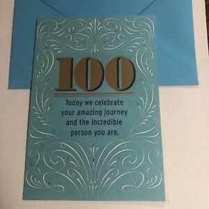 100 Year Old Happy Birthday Hallmark Greeting Card Celebrate Amazing Journey