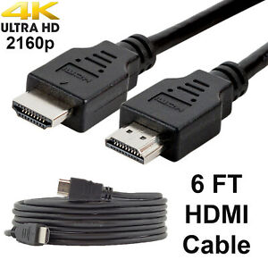 SatelliteSale Digital High-Speed 1.4 HDMI Cable PVC 2160p Black Cord (6 feet)