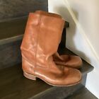 Vtg Frye Mens Campus Cowboy Western Boots Brown Leather Square Toe USA Sz 12 M