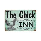 Retro Metal Tin Sign The Chick Inn Chicken Coop Rustic Hen House Farm Ranch S...