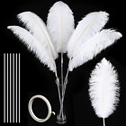 White Large Ostrich Feathers, 10Pcs Making Kit 34Inch Extra Large Ostrich Feathe