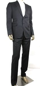 Gucci Men Black Wool Signoria Suit Black Guccissima Lining 2 Button 221536 1000