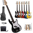 New Professional 7 Colors  4 String GP Glarry Electric Bass Guitar with  20W AMP