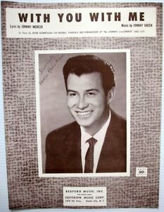 EDDIE ROBERTSON Sheet Music WITH YOU WITH ME Johnny MERCER Criterion Publ.