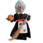 Vintage 1987 Telco Motionette Animated Witch Holding Pumpkin Electric Halloween