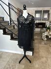 Donald Brooks Rare Couture 1960s Black Net Lace And Silk Cord Babydoll Dress XS