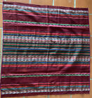 Peruvian Woven Blanket - Andean Community Multicolored Boho Fabric