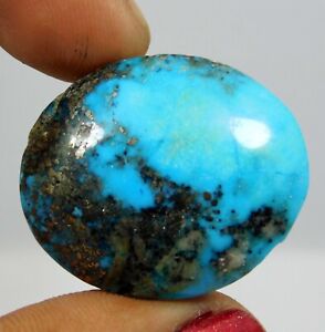 73.90 Ct Carat Natural Blue Copper Turquoise Cabochon Oval Cut Loose Gemstone