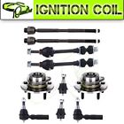 For 2002-2005 Dodge Ram 1500 10pc Front Wheel Bearing & Hub Tie Rod 2WD Non ABS