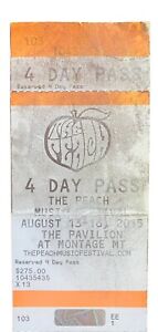 New Listing2015 The Peach Festival Ticket 4 Day Pass August 13-16 2015 The Pavilion Montage