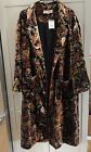 Free People NEW Simone Velvet Duster Coat In Black Rose Floral Size S Sold Out