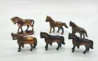 Lot Of Six Souvenir Copper Brass Small Horse Figurines - Mammoth Cave, Etc