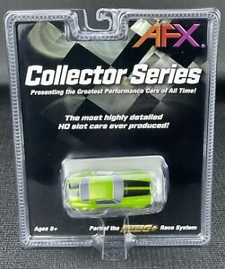 AFX Collector Series 1:64 HO Slot Car Mega G+ Green/Black Stripes Camaro NEW
