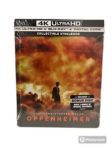 New ListingOppenheimer 4K UHD + Blu-ray + Digital Steelbook Brand New