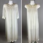 Vtg 60s Gossard Off White Chiffon Nightgown & Robe Set Peignoir Womens Small