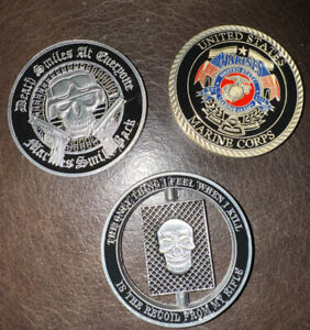 - USMC Marine Corps Challenge Coins Sniper Dogs Of War Set Of 3 Coins 1 Low $