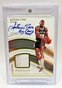 New Listing2022-23 Immaculate Antoine Carr Sneaker Swatch Signatures Patch Auto /49