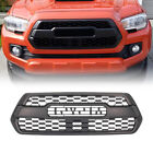 Front Bumper Grille Hood Mesh Grill For 2016-2023 Tacoma Matte Black ABS (For: 2023 Tacoma TRD Pro)
