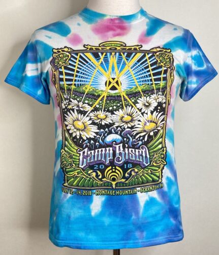 Camp Bisco Music Festival 2018 Official Lineup T Shirt Tee Men’s Size S Tie Dye