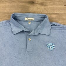 Peter Millar Polo Shirt Mens XL Blue Golf Medinah Country Club AOP