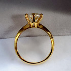 Solid 14K Yellow Gold 2 CTW Round Cut VVS1 Moissanite Solitaire Wedding Ring