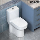 12'' Rough-in Small One Piece Toilets Elongated Dual Flush w/ Soft Close Seat