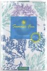 Colorful Ocean Plant Life Vinyl Flannel Back Tablecloth Blue Aqua Lavender White