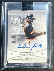 2017 Topps Luminaries Home Run Kings Dave Winfield /15 HRK-DW Auto SealeD Padres