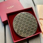 Compact pocket mirror with Gucci monogram embossed, brand new with box