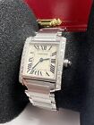Cartier Tank Francaise Watch 2384 20mm White Dial Ladies With diamonds