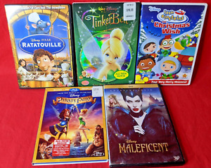 Lot Of 5 Walt Disney Movies Maleficent/Tinker Bell