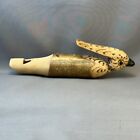 Vintage Hand Carved Wood Bird Whistle with Movable Mouth