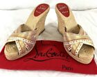 CHRISTIAN LOUBOUTIN Wedge Sandals Platform Marked as 39 9US Made in Spain