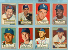 1952 Topps Starter Set Lot of 34 Different Baseball Cards Vg - Vg/Ex