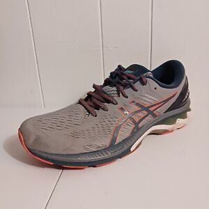 Asics GEL-KAYANO 27 Running Shoes Sheet Rock Blue Orange 1011A767 Men's Size 12