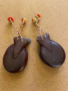Vintage Spanish Solid Wood Castanets