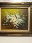 VINTAGE ORIGINAL OIL PAINTING FLOWER BOUQUET ON CANVAS BY NANCY LEE-SIGNED