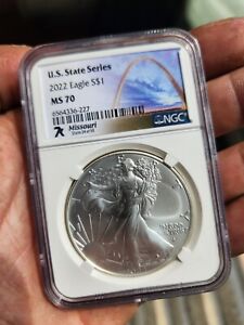 New Listing2022 $1 American Silver Eagle - NGC MS70 US State Series Missouri 34/50 Rare