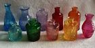 Colored Bud Vases. Lot Of 10. New Open Box. Colorful Glass. Flowers. Bud Vases
