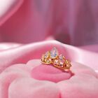 Zircon Rapunzel Crown Rings Adjustable Wedding Geek Jewelry  Woman