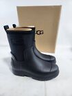 Women's Shoes UGG DROPLET MID Waterproof Slip On Rain Boots Size 7 BLACK