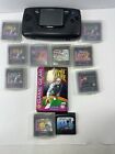 Sega Game Gear - Portable Video Game System, Tested & Working with 10 games