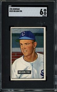 1951 Bowman #232 Nellie Fox Rookie SGC 6 Chicago White Sox HOF RC Baseball Card