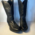 Twisted X Mens Black Leather Cowboy Boots Size 11 Western Pull On MWT0001