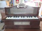 Vintage Emenee Electric Golden Pipe Organ #200 music piano keyboard