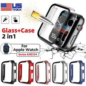 For Apple Watch Series 7 6 5 4 SE 41 45 44mm Full Cover Case+Screen Protector